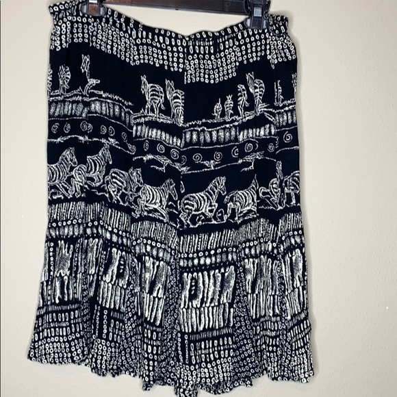 Bila zebra print boho skirt